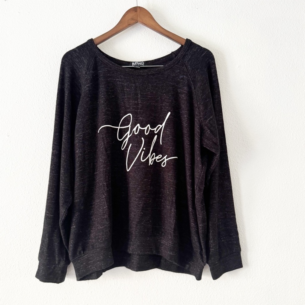 Buffalo David Bitton Cozy Chic Crewneck Top Loungewear Minimalist XXL Plus Soft - Picture 2 of 15